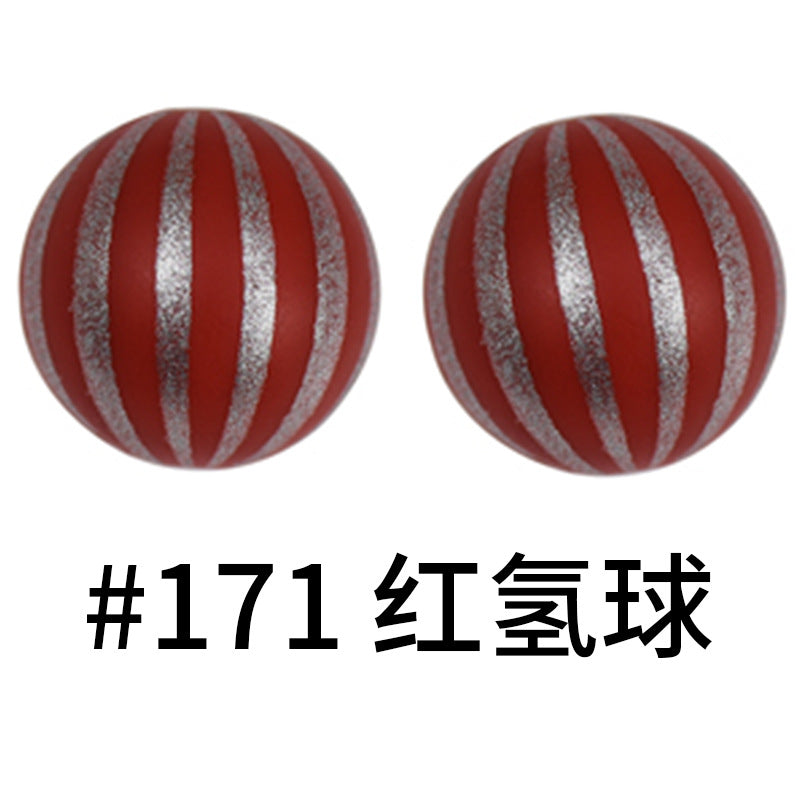 Wholesale 50pcs 16mm Print Silicone Beads Colorful Silicone Water Transfer Beads